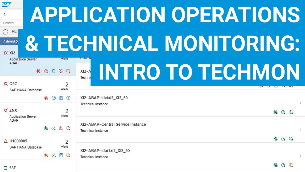 SAP Technical Monitoring