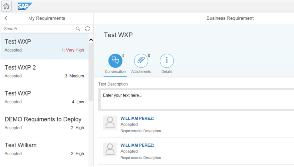 SAP Solution Manager 7.2 UI - My Requirements