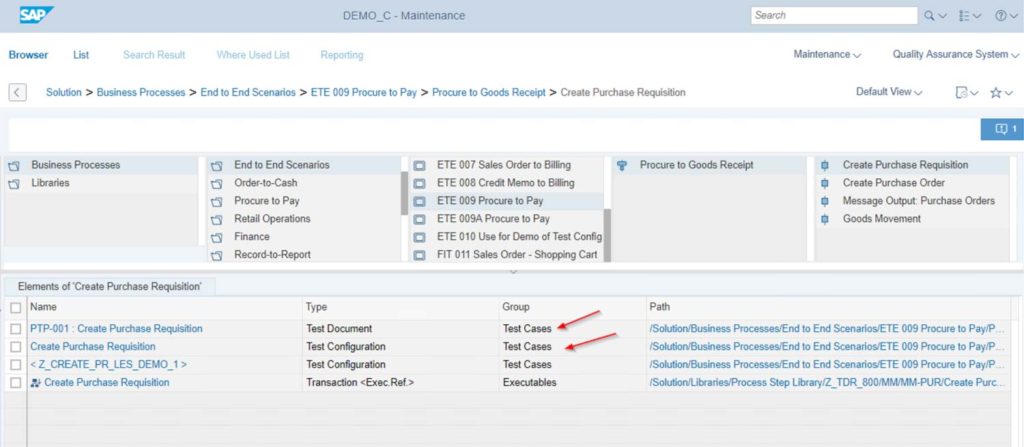 SAP SolMan Test Suite - Interface