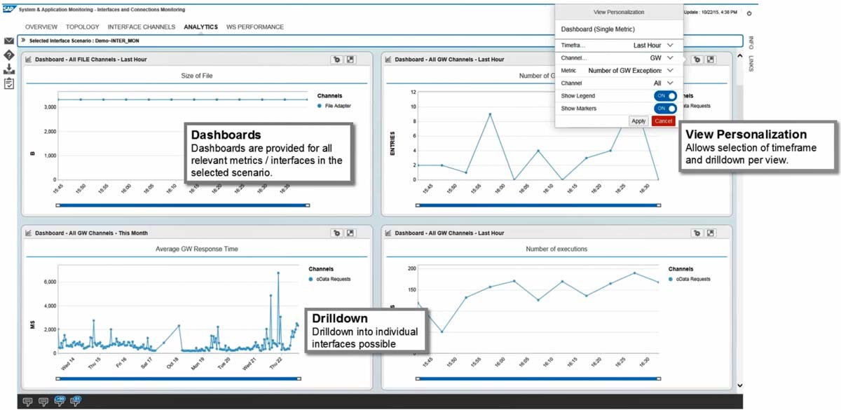 SAP Technical Monitoring Dashboards