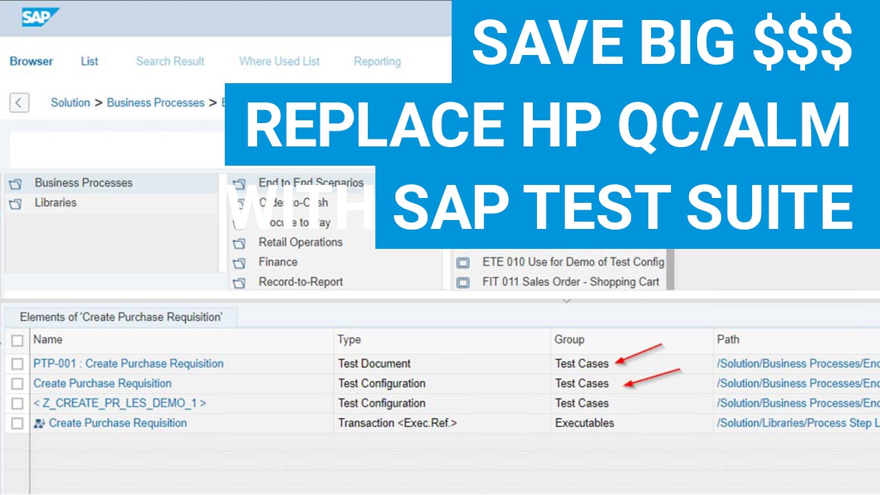 Replace HP QC/ALM with SAP Test Suite